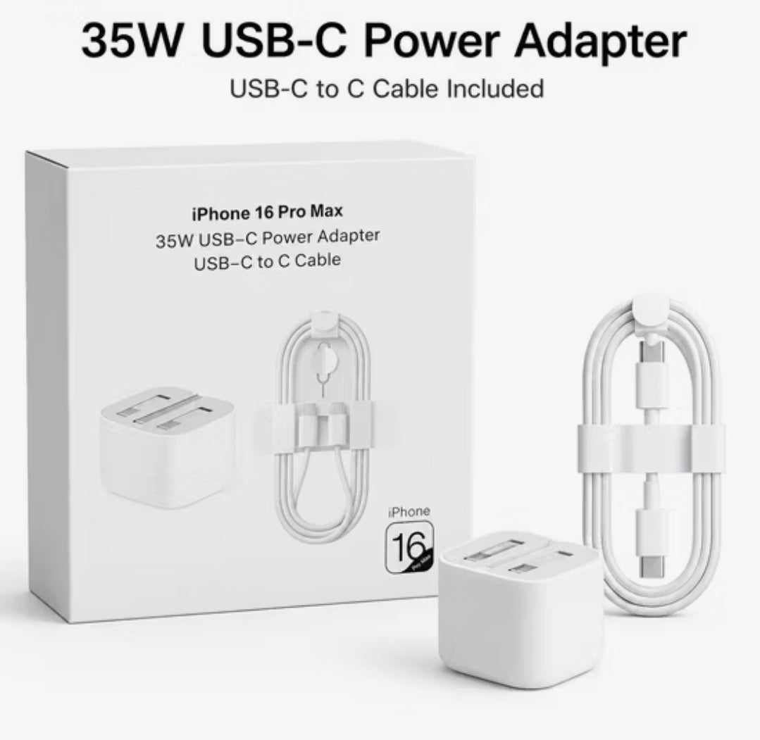 35W USB-C Power Adapter USB-C to C Cable