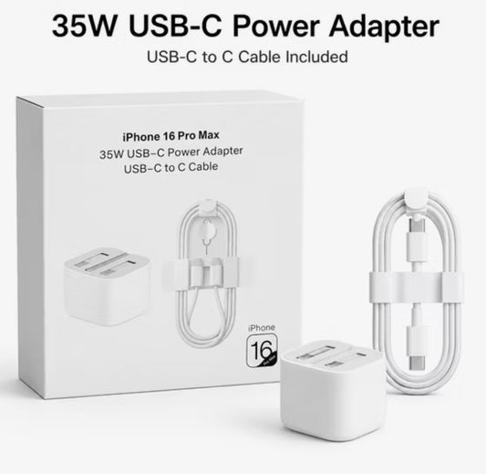 35W USB-C Power Adapter USB-C to C Cable