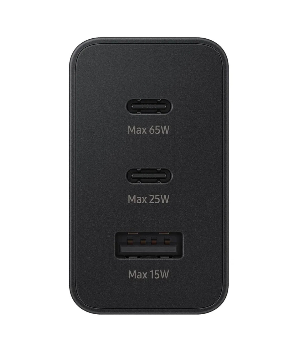 65W PD Power Adapter Trio
USB-C 2 Ports, USB-A Port