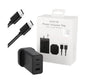 65W PD Power Adapter Trio
USB-C 2 Ports, USB-A Port