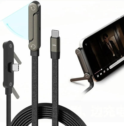T-shaped fast charging
Type-C to Lightning Comes with foldable phone holder