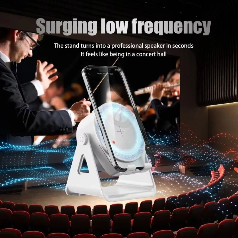 Induction Speaker Phone Holder Multi-functional Wireless Induction Audio Playback