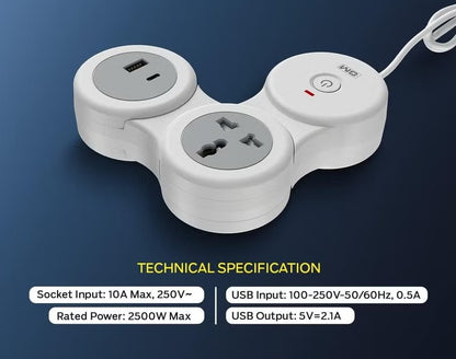 GM 2+1 G-Hoop Spike Guard with C Type USB-Master Switch, Indicator