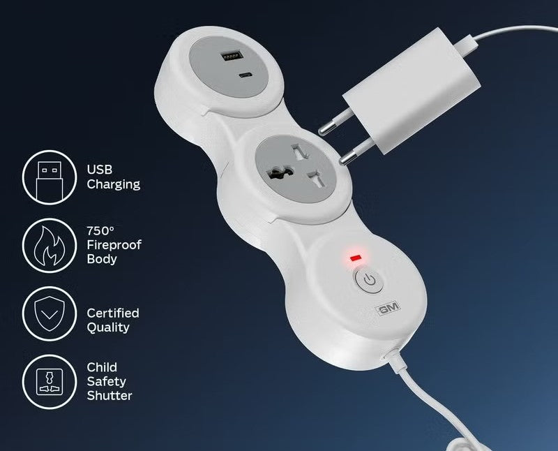 GM 2+1 G-Hoop Spike Guard with C Type USB-Master Switch, Indicator
