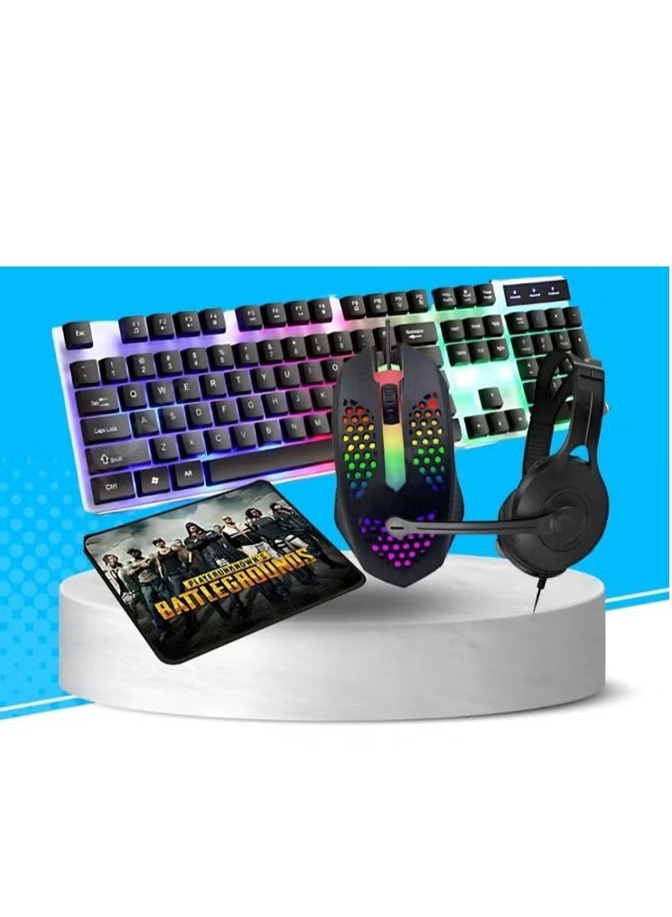 4 in 1 Gaming Combo with Gaming Headphone Mouse Pad Keyboard